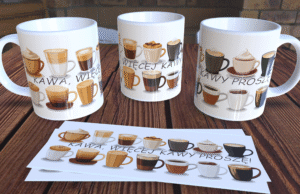 Kubek; "Więcej kawy, proszę"