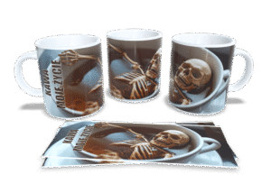 Kawa, moje życie. Kubek ze szkieletem