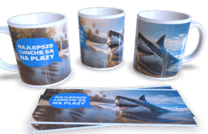 Kubek z obrazkiem: "Najlepsze lunche są na plaży"